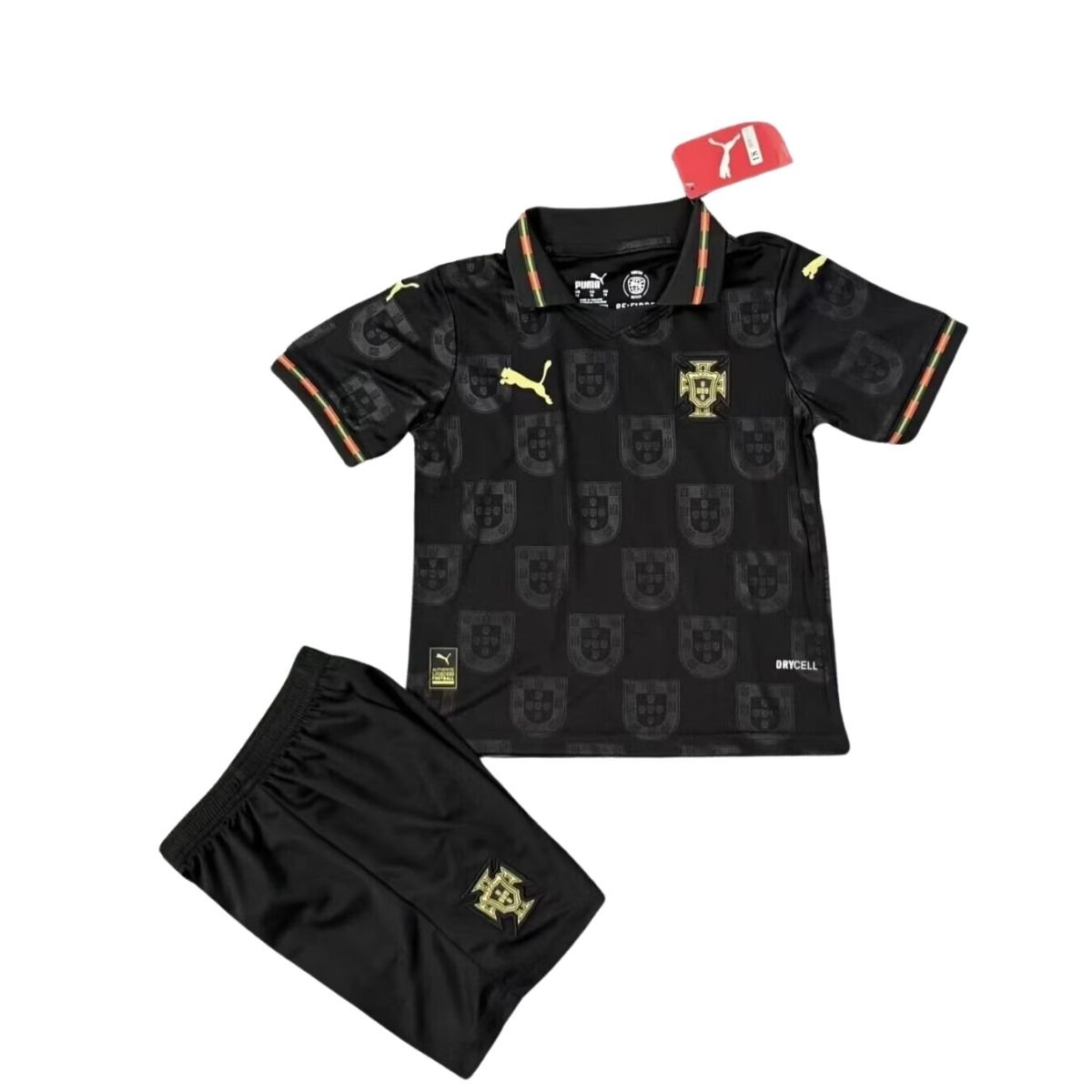 kit-infantil-portugal-preta-pantera-2026-27-especial-i-unissex Kit Infantil Portugal Preto Copa 2026/27 Home I Unissex