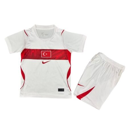 Kit Infantil Turquia Branco Copa 2026/27 Away II Unissex