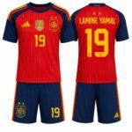kit-infnatil-espanha-vermelha-campeã-copa-2026-lamine-yamal-19-home-unissex