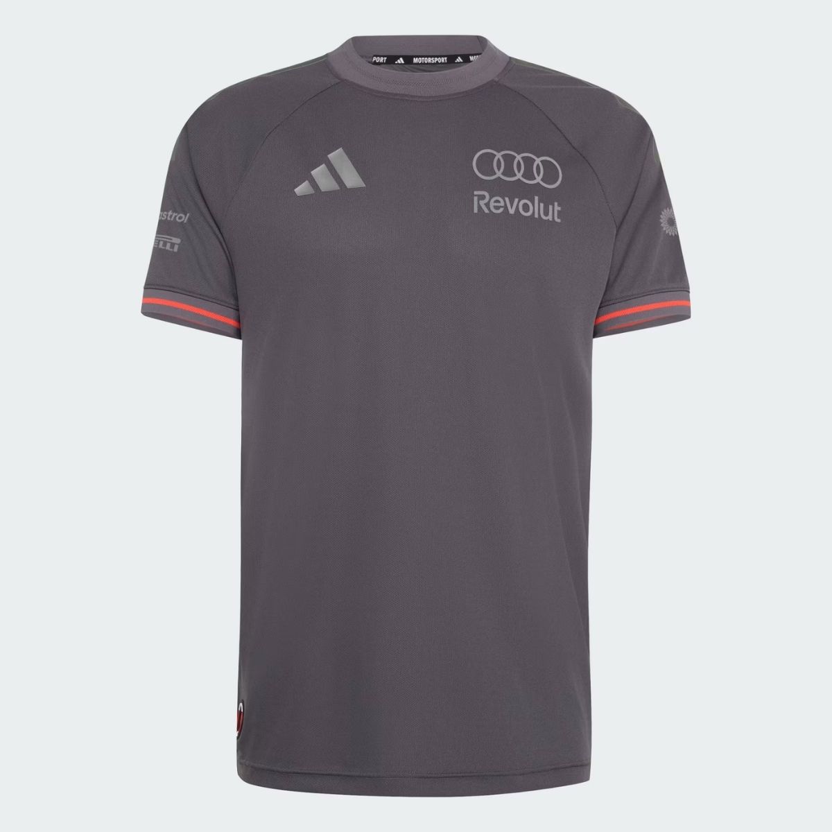 camisa-audi-motors-f1-cinza-2026-27-revolut-team-autentic-masculina Camisa Audi Motors F1 Team Cinza 2026/27 Revolut Autentic Piloto Masculina