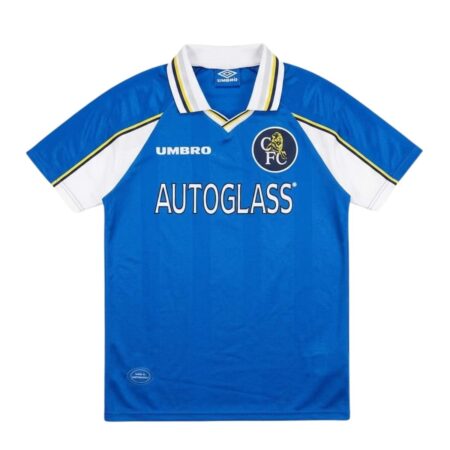 Camisa Chelsea FC 1997/98 Home Azul I Autogass Retrô Masculina