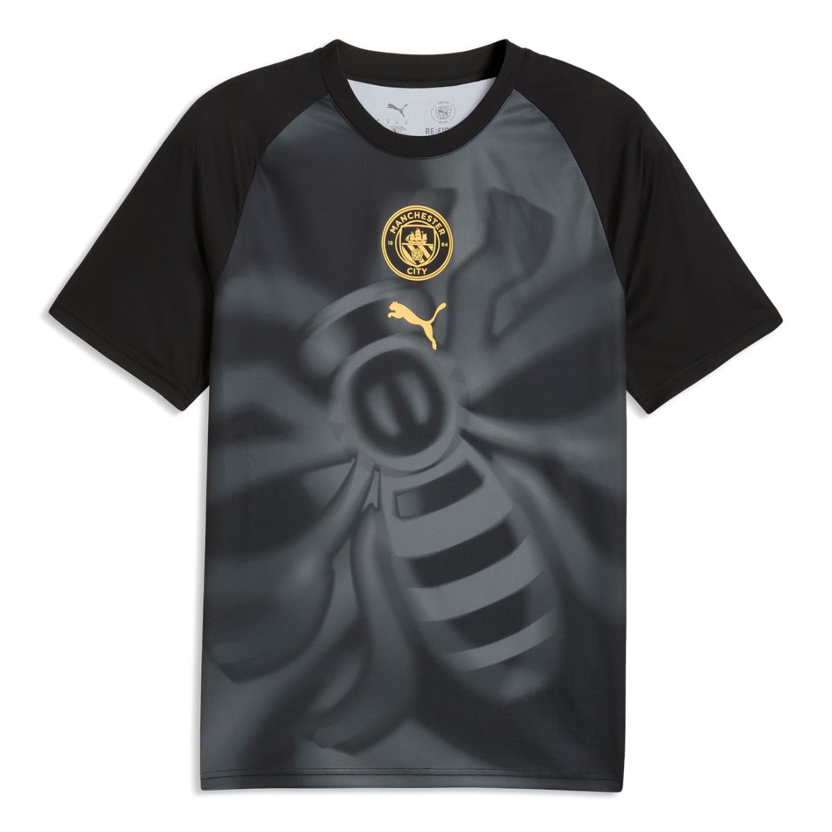 camisa-manchester-city-pre-match-preta-2026-27-masculina Camisa Manchester City Preta 2026/27 Pré-Jogo Masculina