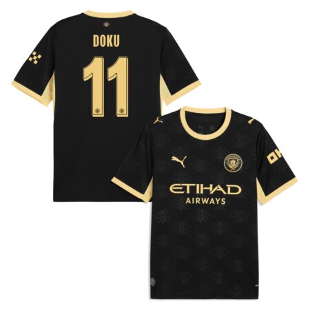 Camisa Manchester City Preta Doku #11 2026/27 Away II Masculina