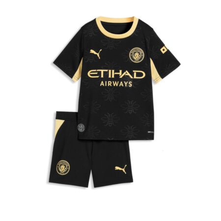 Kit Infantil Manchester City Preta 2026/27 Away II Unissex