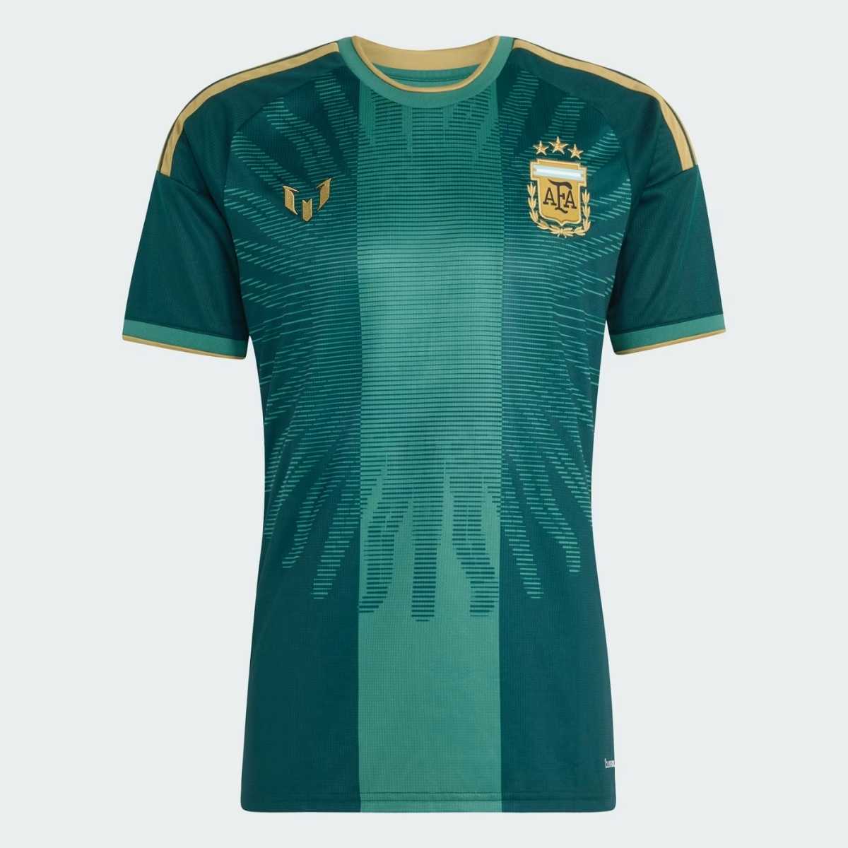 camisa-argentina-despedida-messi-verdel-2026-27-masculina Camisa Argentina Verde Goleiro Despedida Messi 2026 Masculina