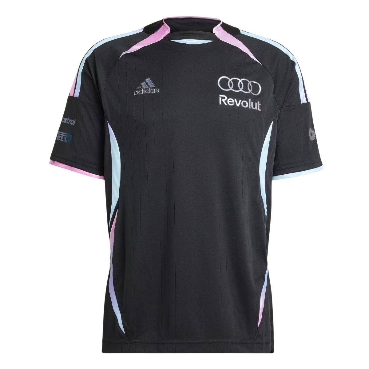 camisa-piloto-audi-revolut-preta-2026-masculina Camisa Audi F1 Revolt Preta 2026/27 Piloto Refeltiva Masculina