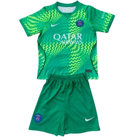 Kit Infantil PSG Verde 2025/26 Goleiro Home I Unissex