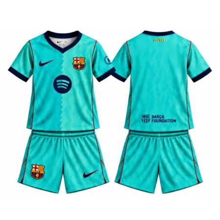 Kit Infantil Barcelona FC Azul Bebê 2026/27 Third III Unissex